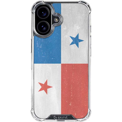 Panama Flag Distressed iPhone 16 Clear Case