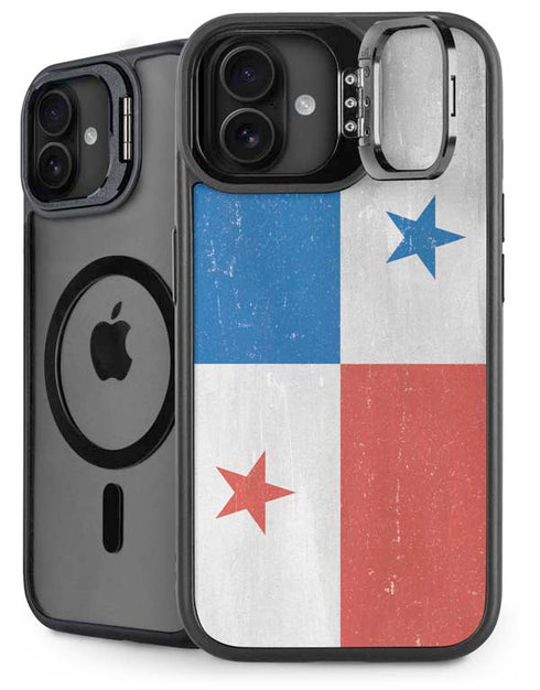 Panama Flag Distressed iPhone 16 Plus Kickstand Case