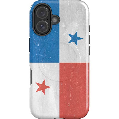 Panama Flag Distressed iPhone 16 Plus Magsafe Impact Case