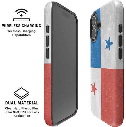 Panama Flag Distressed iPhone 16 Plus Magsafe Impact Case