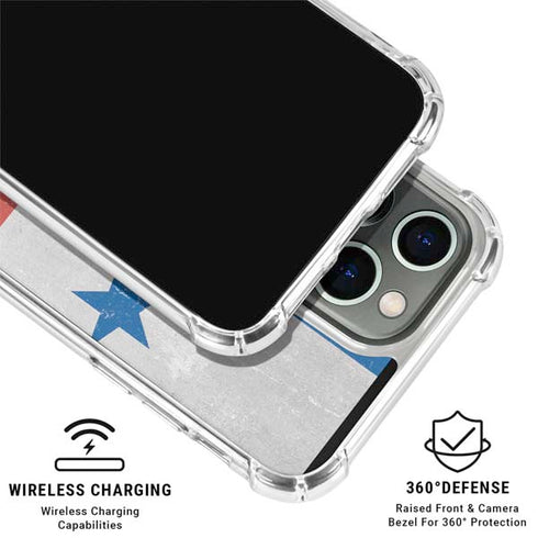 Panama Flag Distressed iPhone 16 Pro Max Clear Case