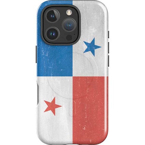 Panama Flag Distressed iPhone 16 Pro Max Magsafe Impact Case