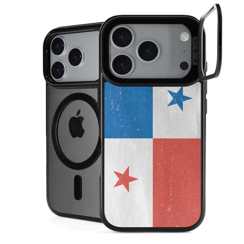 Panama Flag Distressed iPhone 18 Pro Kickstand Case