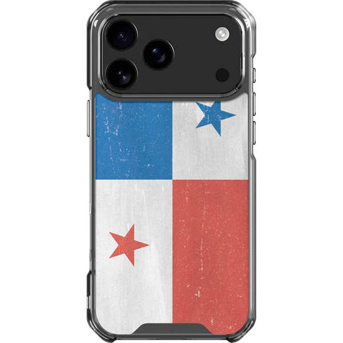 Panama Flag Distressed iPhone 18 Pro Max Clear Case