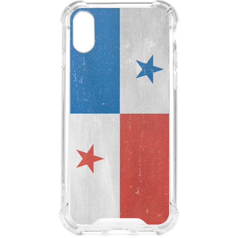 Panama Flag Distressed iPhone XS Clear Case