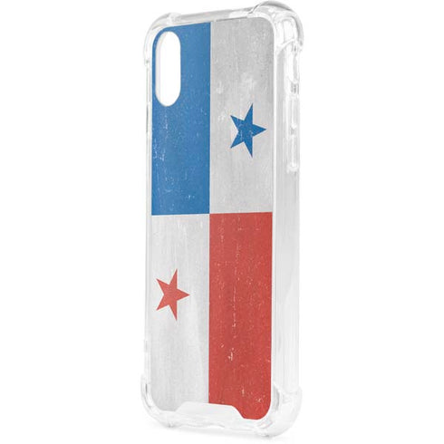Panama Flag Distressed iPhone XS Clear Case