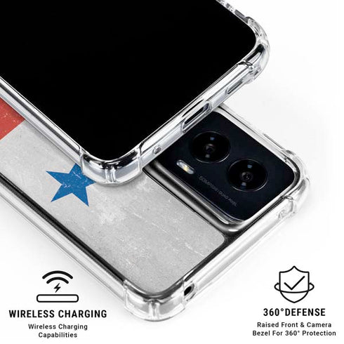 Panama Flag Distressed Moto G Power 5G (2024) Clear Case