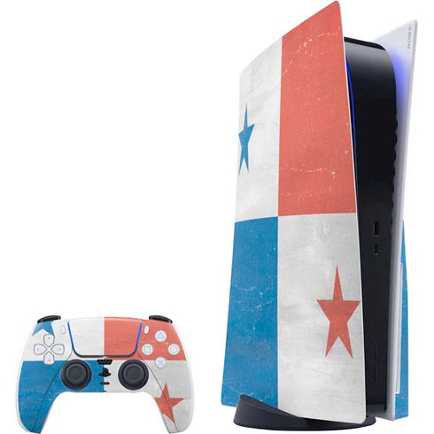 Panama Flag Distressed PlayStation PS5 Skins