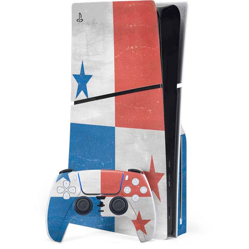 Panama Flag Distressed PlayStation PS5 Skins