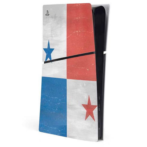 Panama Flag Distressed PS5 Slim Digital Edition Console Skin