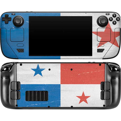 Panama Flag Distressed Steam Deck Handheld Gaming Computer OLED Skin