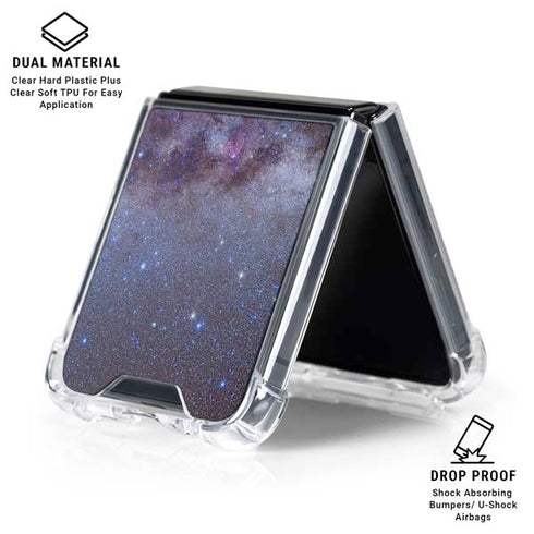 Panorama View of the Center of the Milky Way Galaxy Z Flip6 Clear Case