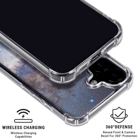Panorama View of the Center of the Milky Way iPhone 16 Plus Clear Case