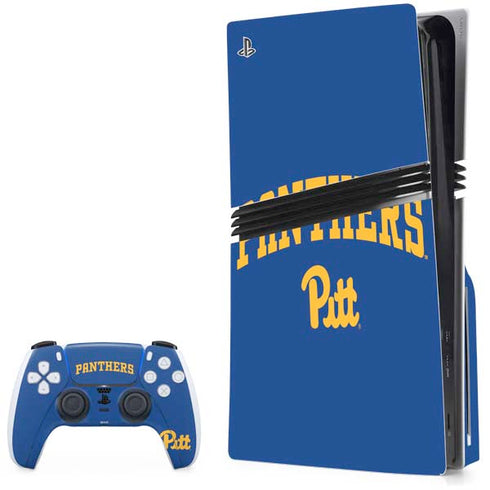 University of Pittsburgh Panthers Pitt PS5 Pro Disk Bundle Skin