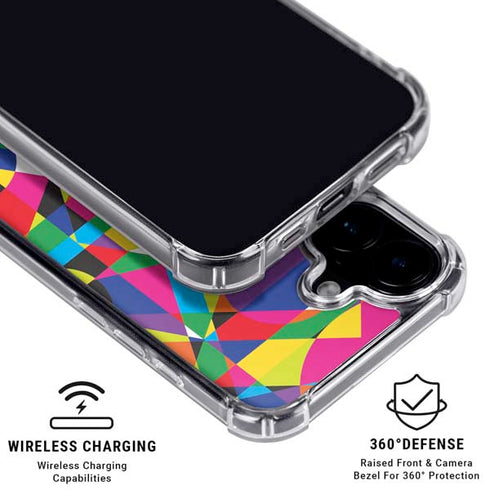 Parallel Vectors iPhone 16 Plus Clear Case
