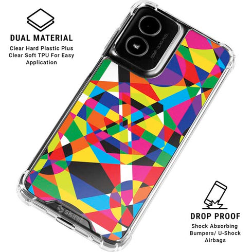 Parallel Vectors Moto G Power 5G (2024) Clear Case