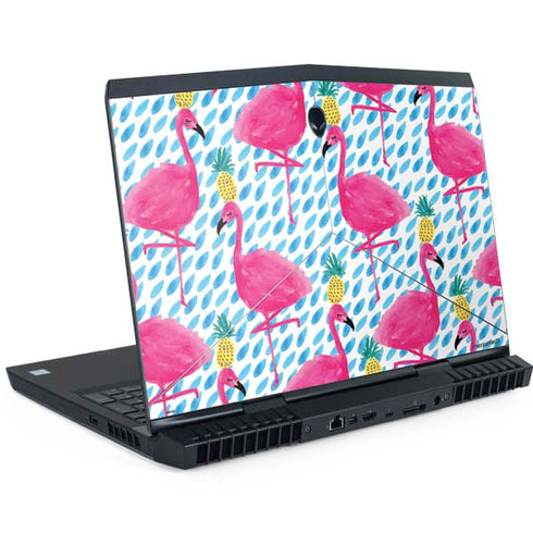 Bouffants and Broken Hearts Party Flamingos Dell Alienware Skin