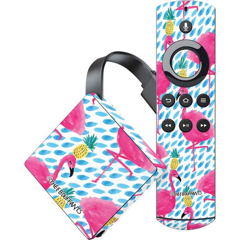Bouffants and Broken Hearts Party Flamingos Amazon Fire TV Skin