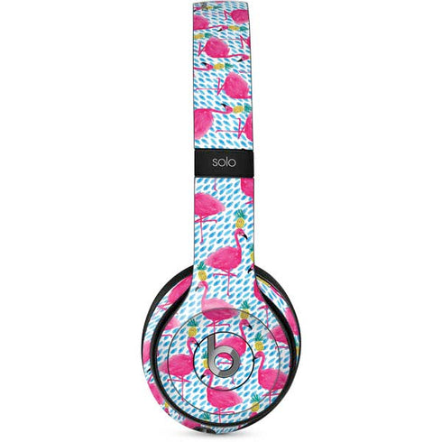 Bouffants and Broken Hearts Party Flamingos Beats Solo 2 Wired Skin