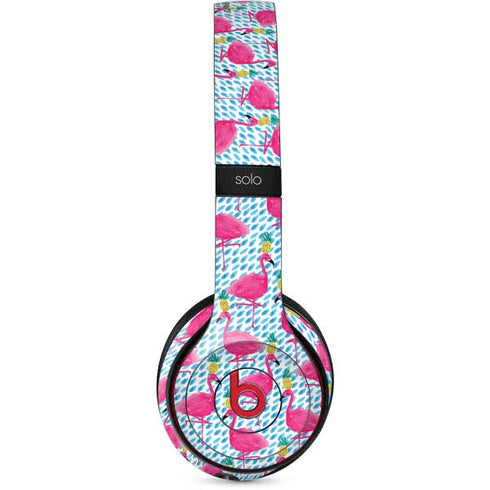 Bouffants and Broken Hearts Party Flamingos Beats Solo 2 Wireless Skin
