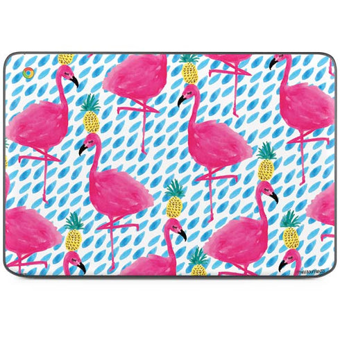 Bouffants and Broken Hearts Party Flamingos HP Chromebook Skin