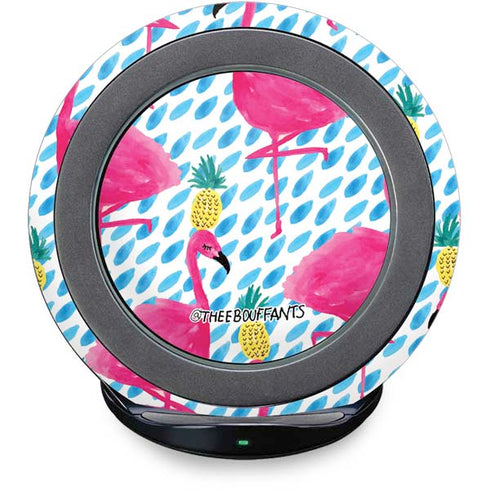 Bouffants and Broken Hearts Party Flamingos Fast Charge Wireless Charging Stand Skin