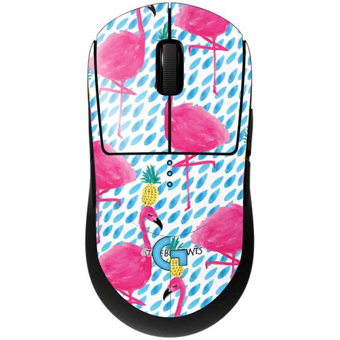 Bouffants and Broken Hearts Party Flamingos G Pro Wireless Gaming Mouse Skin