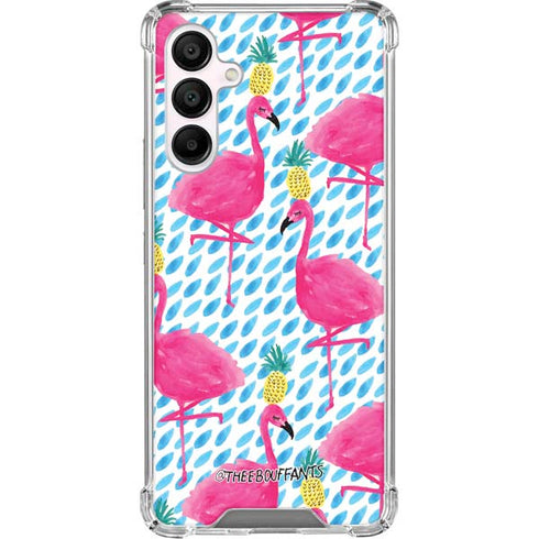 Bouffants and Broken Hearts Party Flamingos Galaxy A16 5G Clear Case
