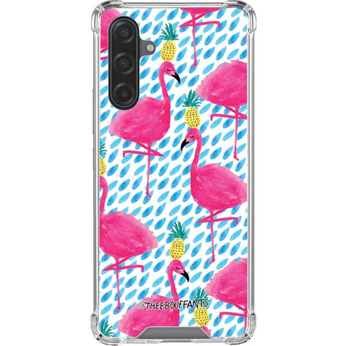 Bouffants and Broken Hearts Party Flamingos Galaxy A17 Clear Case