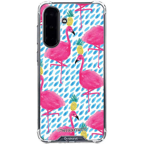 Bouffants and Broken Hearts Party Flamingos Galaxy A36 5G Clear Case
