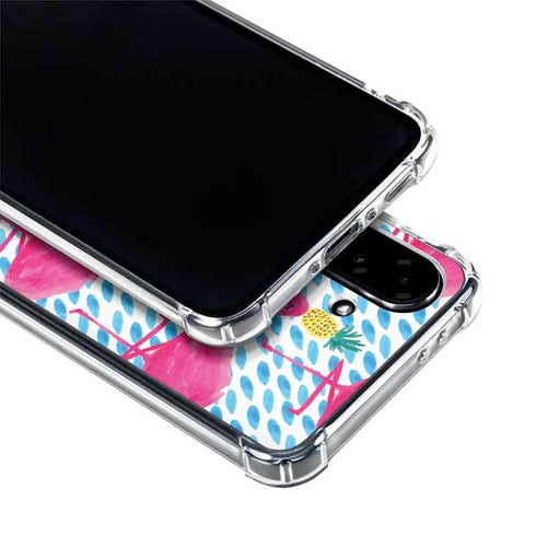 Bouffants and Broken Hearts Party Flamingos Galaxy A36 5G Clear Case