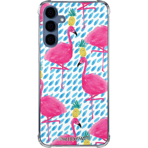 Bouffants and Broken Hearts Party Flamingos Galaxy A55 5G Clear Case