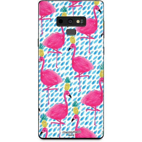 Bouffants and Broken Hearts Party Flamingos Galaxy Note 9 Skin