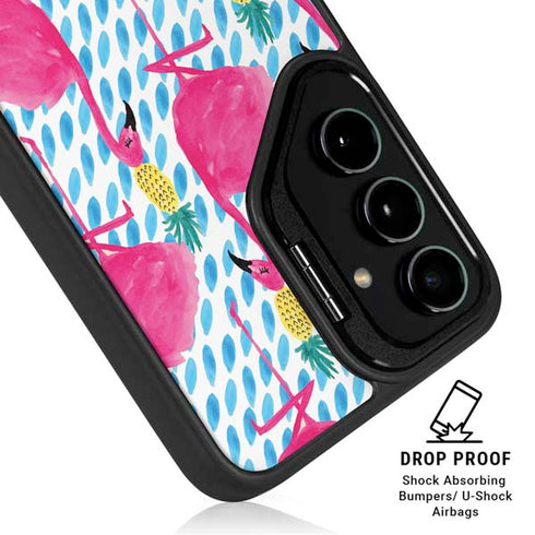 Bouffants and Broken Hearts Party Flamingos Galaxy S24 Kickstand Case