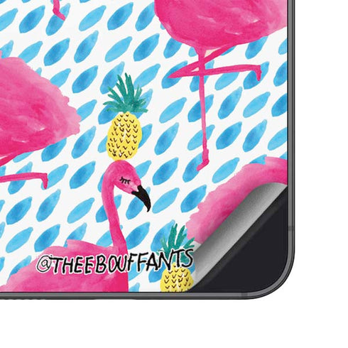 Bouffants and Broken Hearts Party Flamingos Galaxy S25 Plus Skin