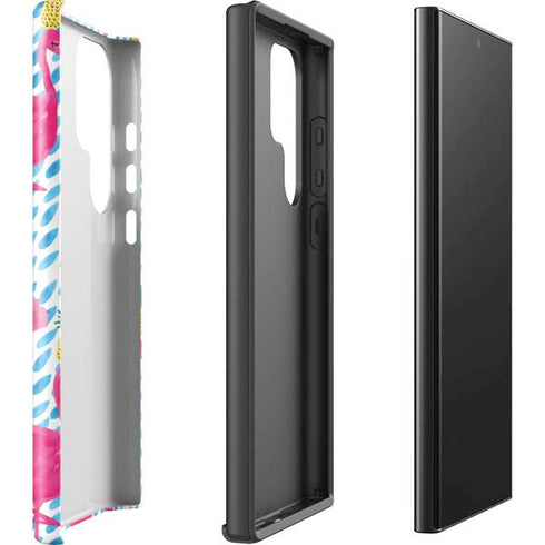 Bouffants and Broken Hearts Party Flamingos Galaxy S25 Ultra Impact Case