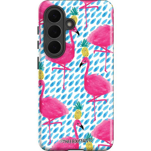 Bouffants and Broken Hearts Party Flamingos Galaxy S26 Impact Case