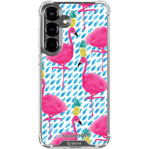 Bouffants and Broken Hearts Party Flamingos Galaxy S26 Plus Clear Case