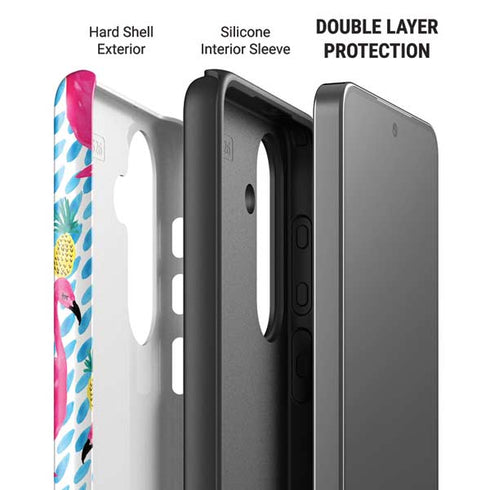Bouffants and Broken Hearts Party Flamingos Galaxy S26 Plus Impact Case