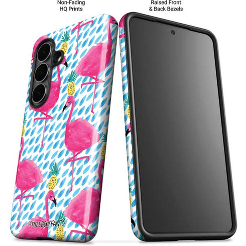 Bouffants and Broken Hearts Party Flamingos Galaxy S26 Plus Impact Case
