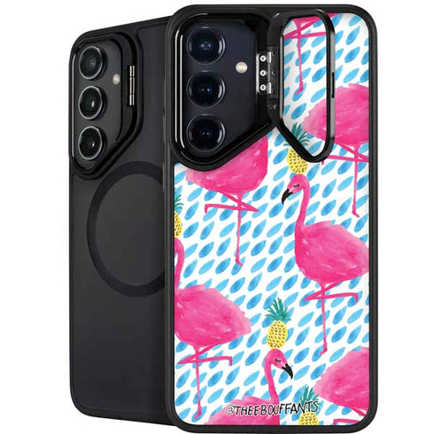 Bouffants and Broken Hearts Party Flamingos Galaxy S26 Plus Kickstand Case