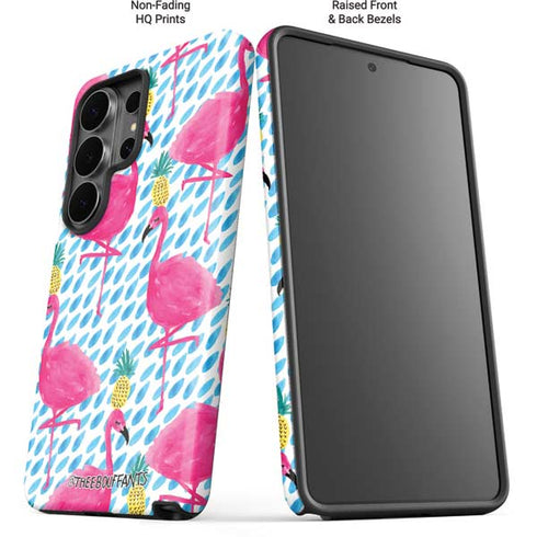 Bouffants and Broken Hearts Party Flamingos Galaxy S26 Ultra Impact Case