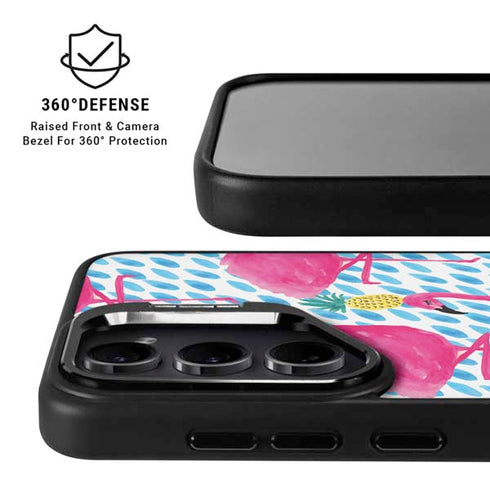 Bouffants and Broken Hearts Party Flamingos Galaxy S26 Ultra Kickstand Case