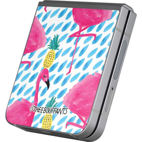 Bouffants and Broken Hearts Party Flamingos Galaxy Z Flip6 Skin