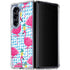 Bouffants and Broken Hearts Party Flamingos Galaxy Z Fold5 5G Clear Case