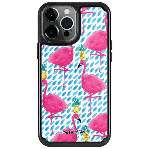 Bouffants and Broken Hearts Party Flamingos iPhone Cases