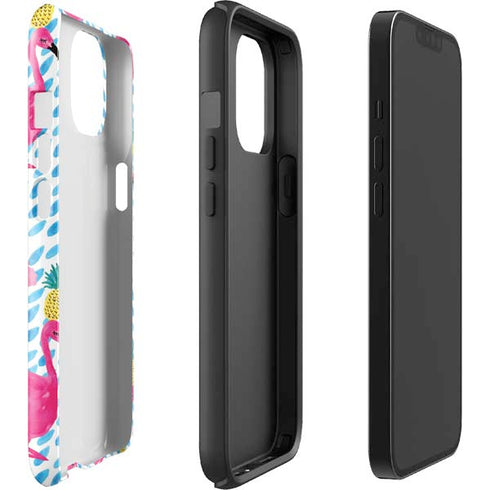 Bouffants and Broken Hearts Party Flamingos iPhone 15 Impact Case