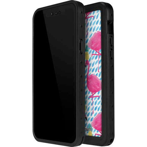Bouffants and Broken Hearts Party Flamingos iPhone 15 Plus Waterproof Case