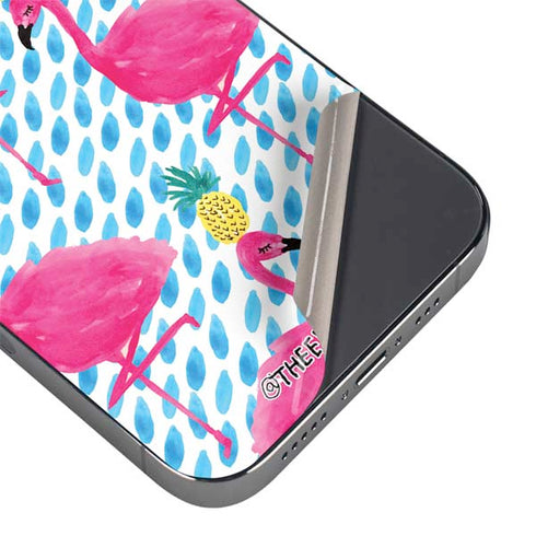 Bouffants and Broken Hearts Party Flamingos iPhone 15 Pro Max Skin