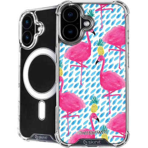 Bouffants and Broken Hearts Party Flamingos iPhone 16 MagSafe Case